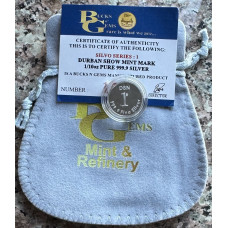 1/10oz SILVER 999.9 FINE - 1 SILVO "DBN 2026" MINT MARK - CERTIFIED & MINT BAG