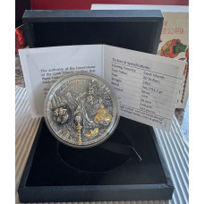 3oz SILVER 999.9 FINE - ZHAO GONG MING - ASIAN MYTHOLOGY SERIES 2021 COOK ISLANDS 20 DOLLAR COIN - ULTRA HIGH RELIEF