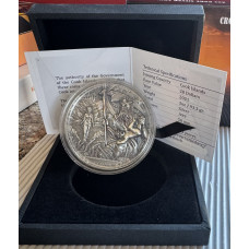 3oz SILVER 999.9 FINE - CRONUS - ANCIENT TITANS SERIES 2021 COOK ISLANDS 20 DOLLAR COIN - ULTRA HIGH RELIEF