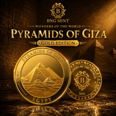 1oz GOLD 999.9 FINE - 2026 WONDERS OF THE WORLD - EGYPT GREAT PYRAMIDS OF GIZA - BOXED & CERTIFIED - LOW MINTAGE