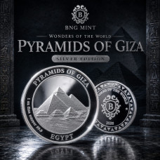 1oz SILVER 999.9 FINE - 2026 WONDERS OF THE WORLD - EGYPT GREAT PYRAMIDS OF GIZA - BOXED & CERTIFIED - LOW MINTAGE