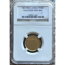 1900 ZAR KAAL POND WITH RIM *B/UNC* - NGC GRADED