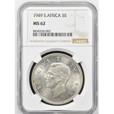 1949 RSA - 5 SHILLING MS62 - NGC GRADE