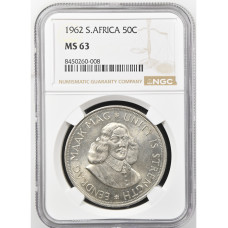 1962 RSA - 50 CENT COIN - MS63- NGC GRADE
