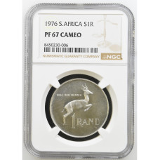 1976 SA - SILVER RAND - AFR/ENG - PF67 CAMEO - NGC GRADED