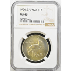 1970 S1R SILVER RAND MS65 - NGC GRADE 2ND FINEST