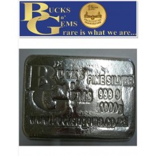 1kg Silver 999.9 Pure - Cast Bar - BnG Mint certified