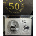 2017 Krugerrand silver bar set - 3oz FINE Silver bar with 2017 krugerrand silver -  50th ANNIVERSARY PROOF - as issued 