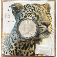 2023 BIG 5 SERIES 2 - LEOPARD - 1oz PURE 999.9 SILVER *UNC* IN SAMINT CARD AS ISSUED & CERTIFIED