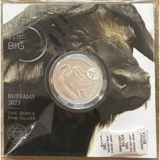 2023 BIG 5 SERIES 2 - BUFFALO- 1oz PURE 999.9 SILVER *UNC* IN SAMINT CARD AS ISSUED & CERTIFIED