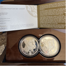 2023 BIG 5 - SERIES 2 - 1oz SILVER PROOF 2 x LEOPARD DOUBLE CAP - IN SAMINT BOX AS ISSUED & CERTIFIED