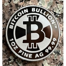 1oz SILVER ROUNDS -BITCOIN - PURE 999.9 SILVER