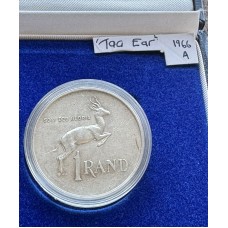 1966 SILVER RAND ** TAG EAR ** AFRIKAANS -IN SAMINT BOX