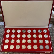 1965 to 1988 SILVER RAND PROOF SET - IN RED LONG BOX