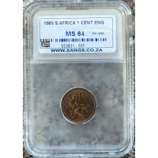 1965 RSA 1 CENT - ENGLISH - MS64 - SANGS GRADED