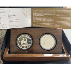 2025 SILVER R5 COIN PRIVY SET - ODYSSEY OF THE SKY 1oz FINE SILVER & 1oz MINT MARK SILVER KRUGERRAND - AS ISSUED FROM MINT SEALED