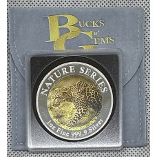 1oz SILVER 999.9 FINE - 2024 NATURE SERIES "LEOPARD"- CERTIFIED & MINT BAG