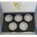 2024 NATURE SERIES OF SOUTH AFRICA "AFRICAN BIG 5 COIN SET " 1oz FINE 999.9 SILVER COLORIZED BULLION- CERTIFIED & MINT BOX