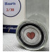 1/10oz PURE 999.9 SILVER CRYSTALS & GEMS COLORIZED SERIES IN DOME "SWAROVSKI HEART" CERTIFIED & BOXED