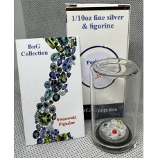 1/10oz PURE 999.9 SILVER CRYSTALS & GEMS COLORIZED SERIES IN DOME "SWAROVSKI POCKET OF DAISIES" CERTIFIED & BOXED