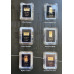 1/100oz $5 GOLD 999.9 BARS - WONDERS OF THE WORLD - 11 IN SET = 3.4221gr FINE GOLD