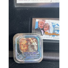 1oz SILVER 999.9 AUSTRALIAN 1956 TELEVISION SERIES PROOF COLORISED $1 COIN - AUSTRALIA AS ISSUED