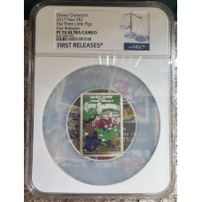 2017 DISNEY CHARACTERS $2 NIUE - THE 3 LITTLE PIGS - 1oz SILVER 999.9 FINE - PF70UC NGC GRADED FINEST KNOWN
