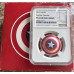2019 FIJI S $1 *CAPTAIN AMERICA* SHIELD - 1/3oz SILVER 999.9 FINE PF69UC NGC GRADE