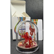 1oz CANADA MURANO 1OZ SILVER & ELEPHANT FIGURINE SET + DOME, BOX & CERTIFICATE