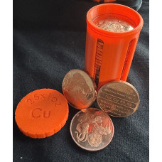 1oz COPPER ROUNDS 999.9 PURE - AFRICAN BIG 5 - bulk deal - 25 in tube