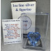 1oz PURE 999.9 SILVER CRYSTALS & GEMS COLORIZED SERIES IN DOME "SWAROVSKI BIG HEARTS" BLUE CERTIFIED & BOXED 