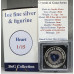 1oz PURE 999.9 SILVER CRYSTALS & GEMS COLORIZED SERIES IN DOME "SWAROVSKI BIG HEARTS" BLUE CERTIFIED & BOXED 