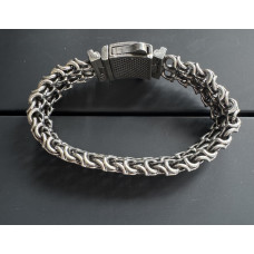 HANDMADE ARTWORKS - FINE SILVER BRACELETS *CRYSTAL & BROAD LINK* TURKISH MASTERPIECES