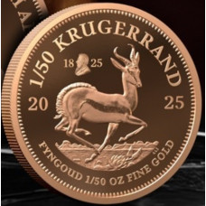 2025 KRUGERRAND 1/50oz GOLD 24KT PROOF - PAUL KRUGER 200 BIRTHDAY - MINT MARK 1825 SAMINT AS ISSUED & CERTIFIED