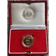 1990 KRUGERRAND PROOF 1/4oz FINE GOLD "PROOF" AS ISSUED FROM MINT IN BOX - 8.4825gr