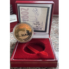 2001 KRUGERRAND PROOF 1oz FINE GOLD ORIGINAL AS ISSUED SAMINT BOX & CERTIFICATE