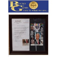 SIGNED MANDELA PHOTOGRAPH + COA BY CECIL GREENFIELDS + Coins & only 2 of these photos known