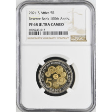 2021 SARB 100 ANNIVERSARY R5 COIN PF68 ULTRA CAMEO - NGC GRADE MINTAGE ONLY AROUND 30? Or mistaken ?