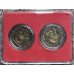 2011 & 2021 R5 COIN UNC SET - 90TH ANNIVERSARY & 100TH ANNIVERSARY OF THE SARB - 2 COINS IN CUSTOM CASE