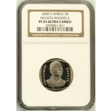 2000 MANDELA R5 COIN - PF65 - NGC GRADE