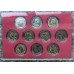 1994 - 2021 MANDELA R5 COIN SET - MINT STATE UNC R5's - 10 COINS IN CUSTOM CASE