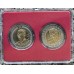 2008 & 2018 MANDELA R5 COIN UNC SET - 90TH BIRTHDAY & 95TH BIRTHDAY - 2 COINS IN CUSTOM CASE