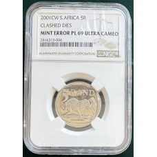 2001 CW RSA OOM PAUL R5 - PL69UC - MINT ERROR CLASHED DIES - NGC HIGHEST GRADED