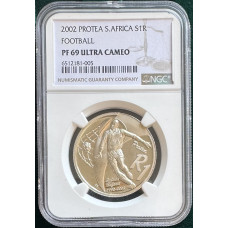 2002 SILVER RAND - SOCCER - PF69 ULTRA CAMEO - NGC GRADED