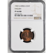 1965 RSA 1 CENT - ENGLISH - PF66RB - NGC GRADED