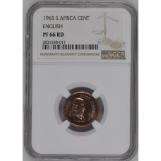 1965 RSA 1 CENT - ENGLISH - PF66RD - NGC GRADED