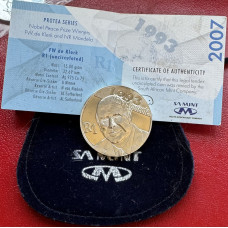 2007 SILVER RAND PROTEA - DE KLERK PEACE PRIZE - UNC