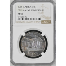 1985 SILVER RAND - PARLIAMENTARY ANNIVERSARY - PF65 - NGC GRADE