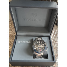 TAG HEUER CARRERA 02 - WITH DATE & DUAL TIME *S/STEEL BELT* CRG2A1Z