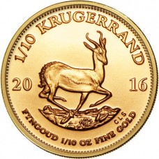 1967-2018 Krugerrand 1/10 oz FINE gold - 3.393gr - random dates available